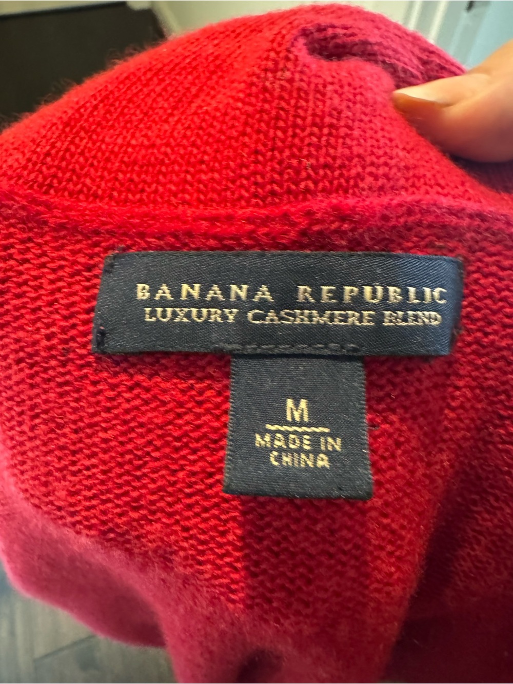 Banana Republic Red Long Sleeve Cowl Neck Sweater cashmere Dress